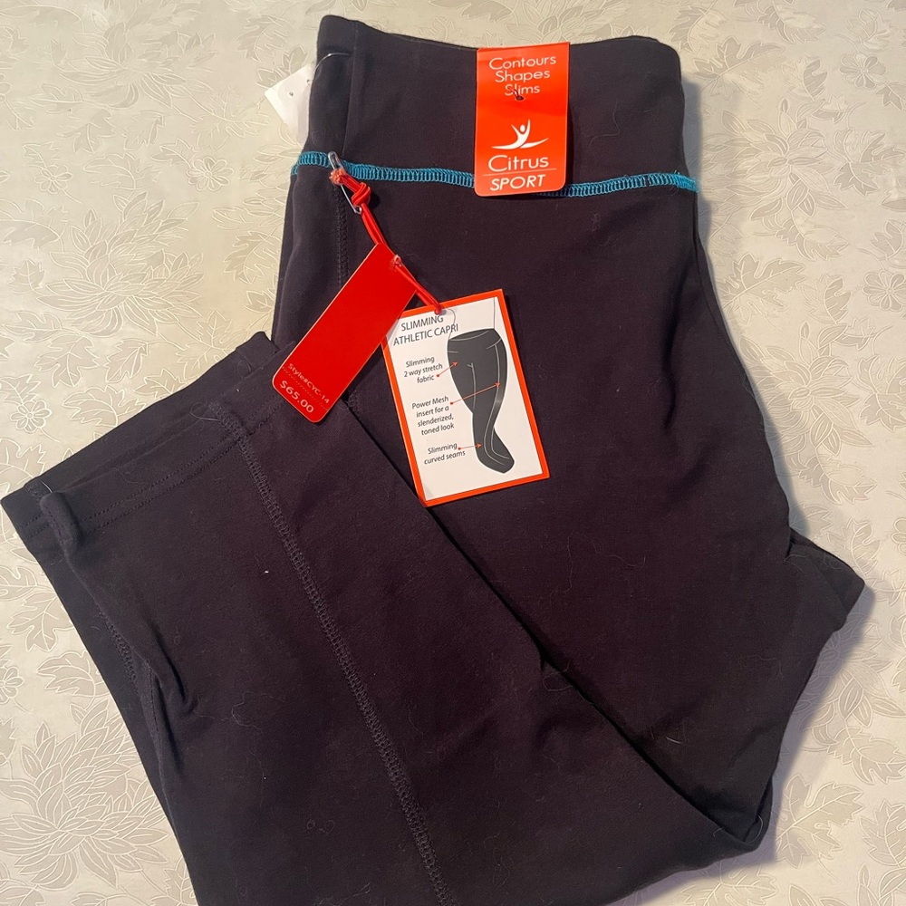 Citrus Sport Black Capri Leggings